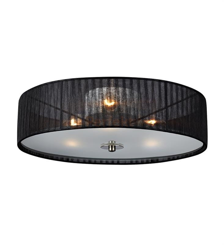 lampa sufitowa plafon do_restauracji do_salonu okrągły plisowany do_hotelu byske 104884 Markslojd czarny czarna chrom perfektmarket .jpg