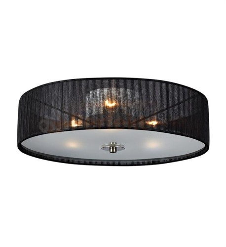 lampa sufitowa plafon do_restauracji do_salonu okrągły plisowany do_hotelu byske 104884 Markslojd czarny czarna chrom perfektmarket .jpg