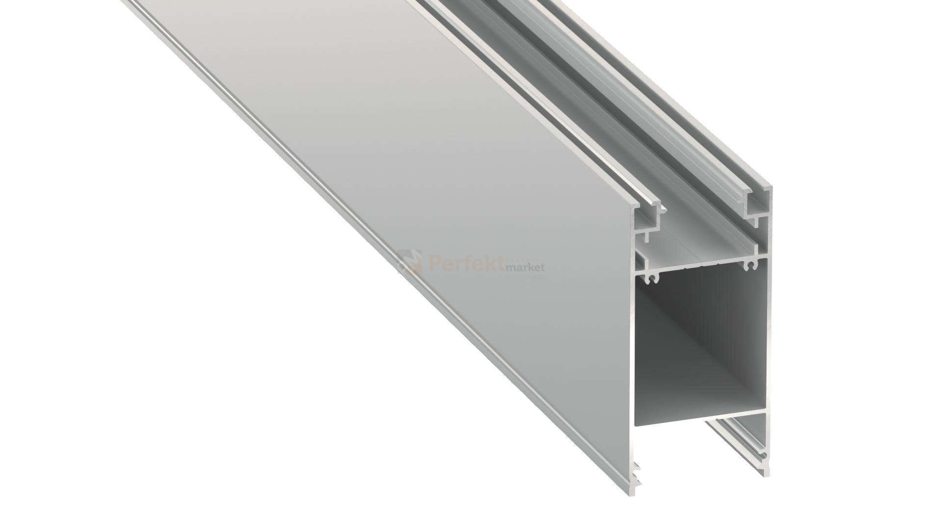 Profil LED aluminiowy architektoniczny profil_do_lamp nowoczesny_profil_led nawierzchniowy srebrny anodowany napowierzchniowy oświetlenie_LED dolio perfektmarket
