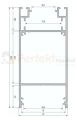 Profil LED aluminiowy architektoniczny profil_do_lamp nowoczesny_profil_led nawierzchniowy biały napowierzchniowy oświetlenie_LED dolio perfektmarket