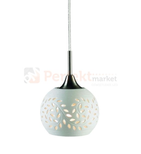 lampa wisząca lohals kwiaty kwiecista rzeźbiona florystyczna floral chrom srebrna ceramiczna zwis biała mat dekoracyjna zdobiona Markslojd 102288 perfektmarket.jpg