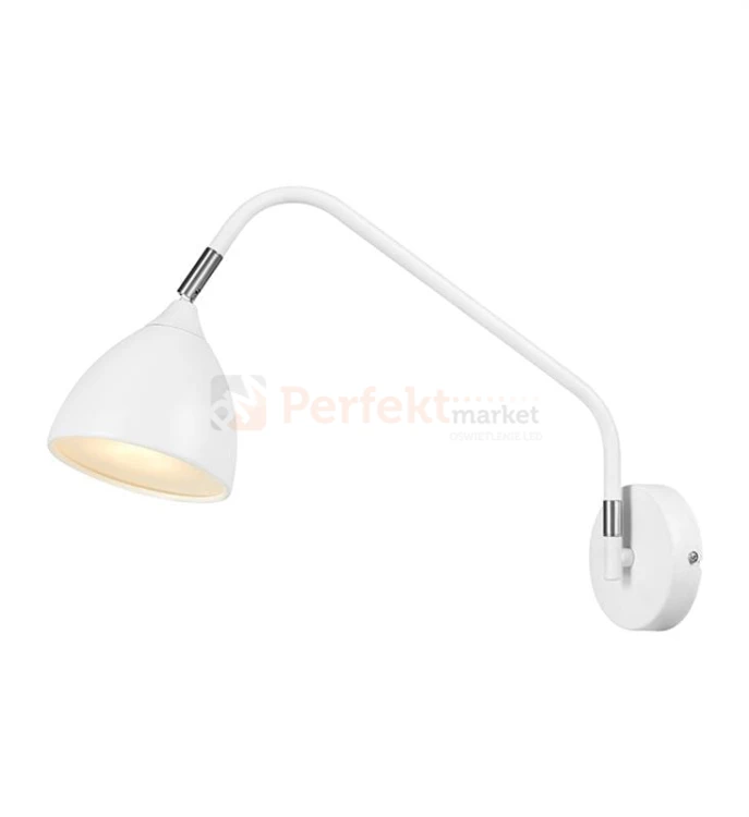 kinkiet regulowany na wysięgniku do sypialni  lampa_ścenna Valencia 106082 Markslojd biała biały retro chrom perfektmarket.jpg