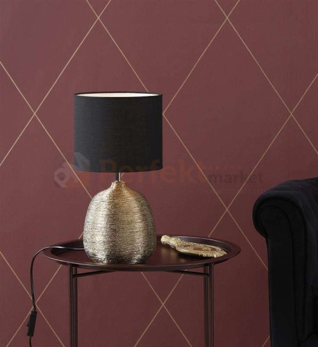 lampa stołowa biurkowa złoto złoty złota glamour elegancka tekstylny_abażur czarny do sypialni oscar 107068 Markslojd ceramika ceramiczna perfektmarket.jpg