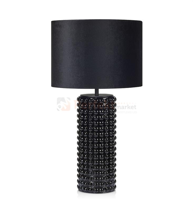 lampa stołowa biurkowa czarna glamour elegancka tekstylny_abażur czarny do sypialni proud 107483 Markslojd ceramika szklana restauracji do_hotelu perfektmarket.jpg