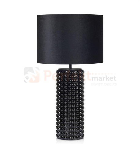 lampa stołowa biurkowa czarna glamour elegancka tekstylny_abażur czarny do sypialni proud 107483 Markslojd ceramika szklana restauracji do_hotelu perfektmarket.jpg