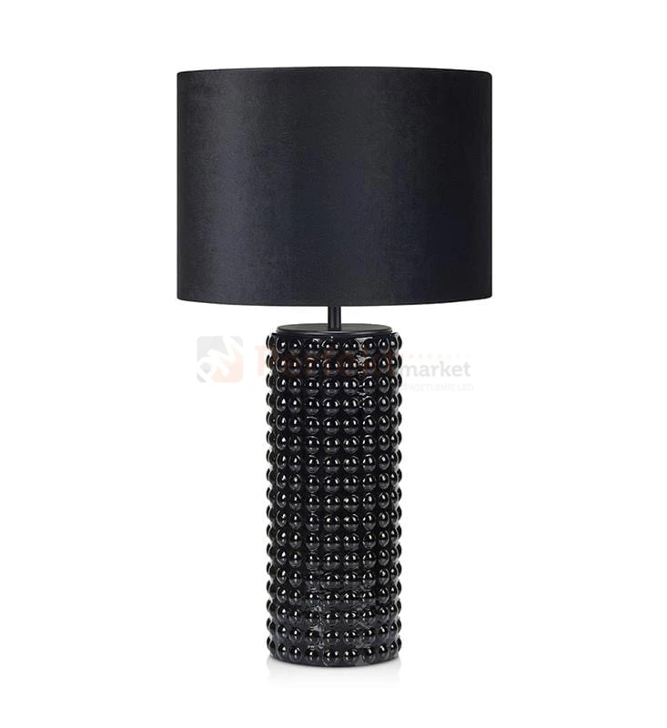 lampa stołowa biurkowa czarna glamour elegancka tekstylny_abażur czarny do sypialni proud 107483 Markslojd ceramika szklana restauracji do_hotelu perfektmarket.jpg
