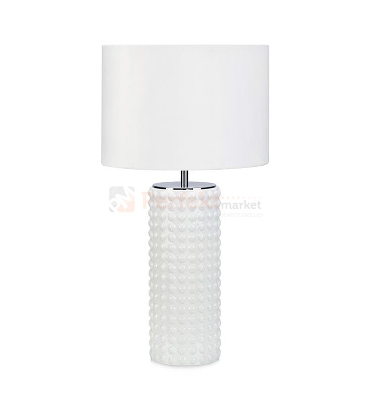lampa stołowa biurkowa czarna glamour elegancka tekstylny_abażur biała biały do sypialni proud 107484 Markslojd ceramika szklana restauracji do_hotelu perfektmarket.jpg
