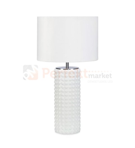 lampa stołowa biurkowa czarna glamour elegancka tekstylny_abażur biała biały do sypialni proud 107484 Markslojd ceramika szklana restauracji do_hotelu perfektmarket.jpg