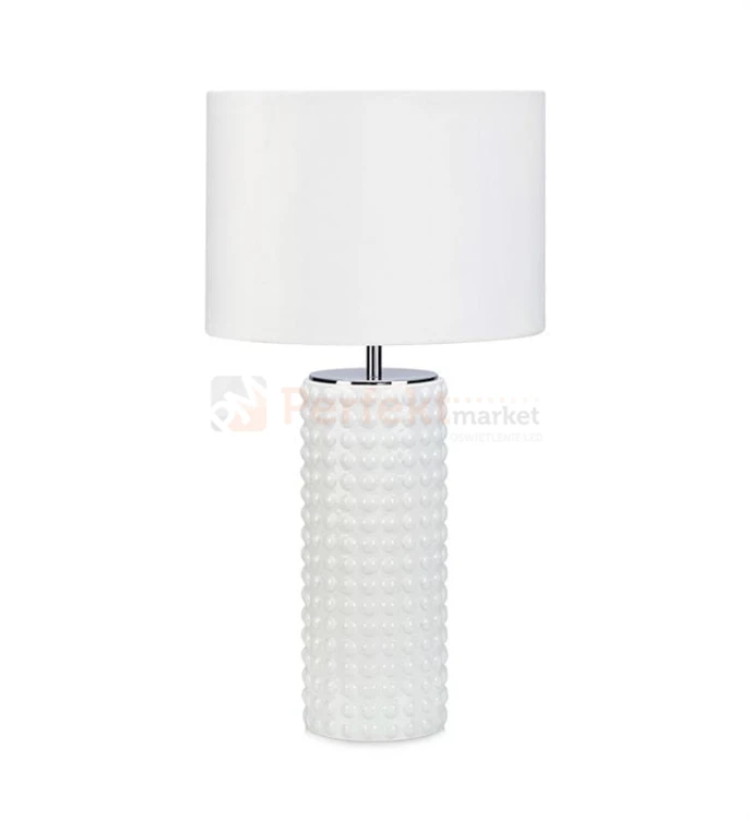 lampa stołowa biurkowa czarna glamour elegancka tekstylny_abażur biała biały do sypialni proud 107484 Markslojd ceramika szklana restauracji do_hotelu perfektmarket.jpg
