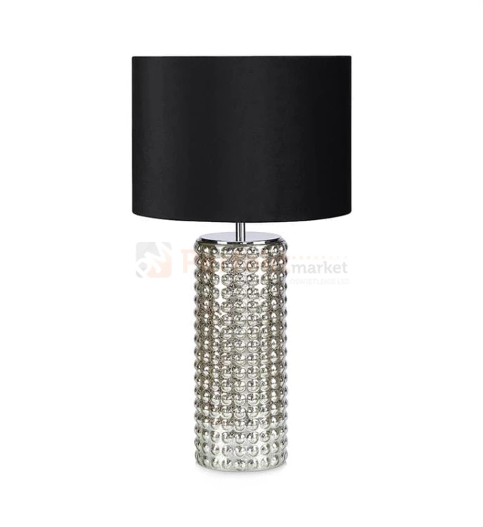 lampa stołowa biurkowa czarna glamour elegancka tekstylny_abażur czarny chrom do sypialni proud 107490 Markslojd ceramika szklana restauracji do_hotelu perfektmarket.jpg