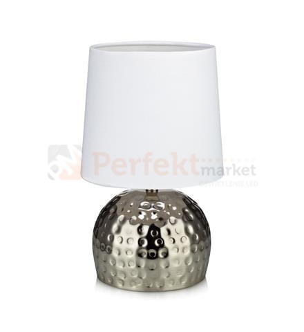 lampa stołowa biurkowa dekoracyjna chrom biała chromowana tekstylny_abażur do sypialni do_restauracji kula okrągła błyszcząca hammer 105961 Markslojd stalowa perfektmarket.jpg