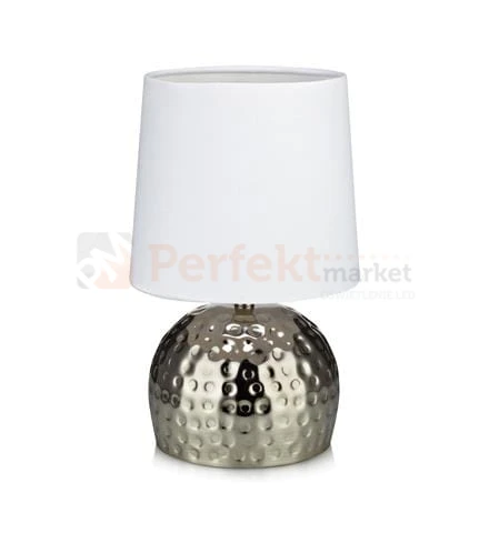 lampa stołowa biurkowa dekoracyjna chrom biała chromowana tekstylny_abażur do sypialni do_restauracji kula okrągła błyszcząca hammer 105961 Markslojd stalowa perfektmarket.jpg
