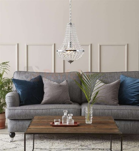 lampa wisząca granso chrom srebrna kryształowa chromowana zwis  okrągła pałacowa glamour crystal Markslojd 104889 perfektmarket.jpg