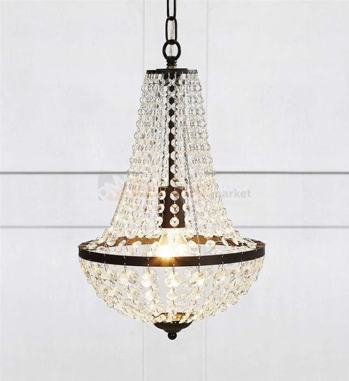 lampa wisząca granso czarny czarna kryształowa zwis  okrągła pałacowa glamour crystal Markslojd 107026 perfektmarket.jpg