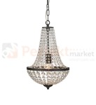 lampa wisząca granso czarny czarna kryształowa zwis  okrągła pałacowa glamour crystal Markslojd 107026 perfektmarket.jpg