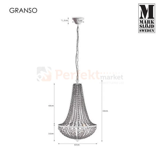 lampa wisząca granso 2l czarny czarna kryształowa zwis okrągła pałacowa glamour crystal Markslojd 107027 perfektmarket.jpg