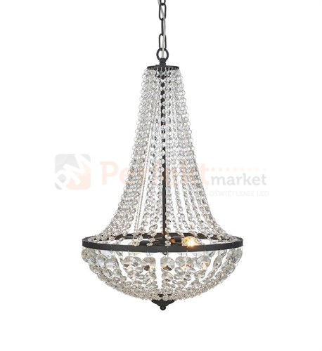 lampa wisząca granso 2l czarny czarna kryształowa zwis okrągła pałacowa glamour crystal Markslojd 107027 perfektmarket.jpg