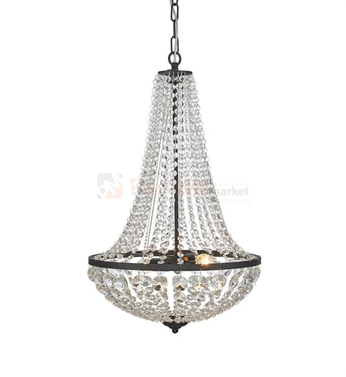 lampa wisząca granso 2l czarny czarna kryształowa zwis okrągła pałacowa glamour crystal Markslojd 107027 perfektmarket.jpg