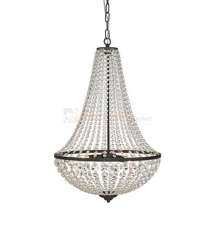 lampa wisząca granso 3l czarna kryształowa zwis  okrągła pałacowa glamour crystal Markslojd 107028 perfektmarket.jpg
