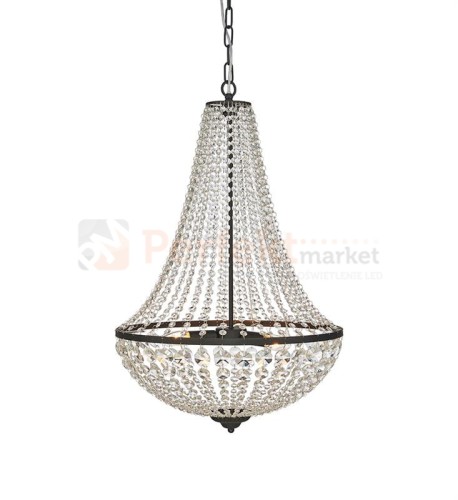 lampa wisząca granso 3l czarna kryształowa zwis  okrągła pałacowa glamour crystal Markslojd 107028 perfektmarket.jpg