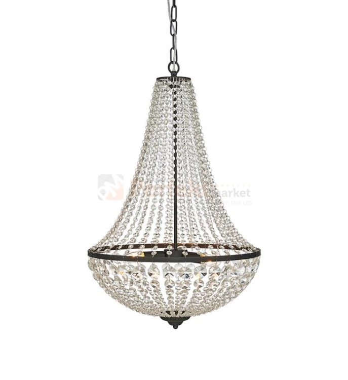 lampa wisząca granso 3l czarna kryształowa zwis  okrągła pałacowa glamour crystal Markslojd 107028 perfektmarket.jpg