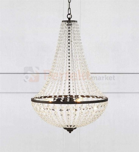 lampa wisząca granso 3l czarna kryształowa zwis  okrągła pałacowa glamour crystal Markslojd 107028 perfektmarket.jpg