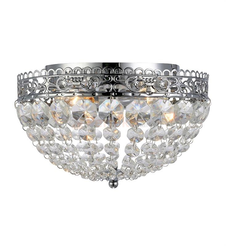 lampa sufitowa plafon saxholm srebrna chromowana kryształowa chrom okrągła pałacowa kula glamour crystal Markslojd 106062 perfektmarket.jpg