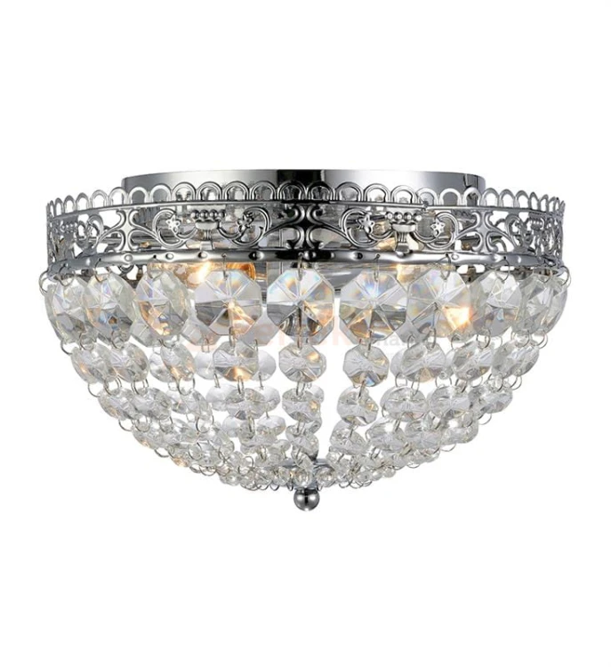 lampa sufitowa plafon saxholm srebrna chromowana kryształowa chrom okrągła pałacowa kula glamour crystal Markslojd 106062 perfektmarket.jpg