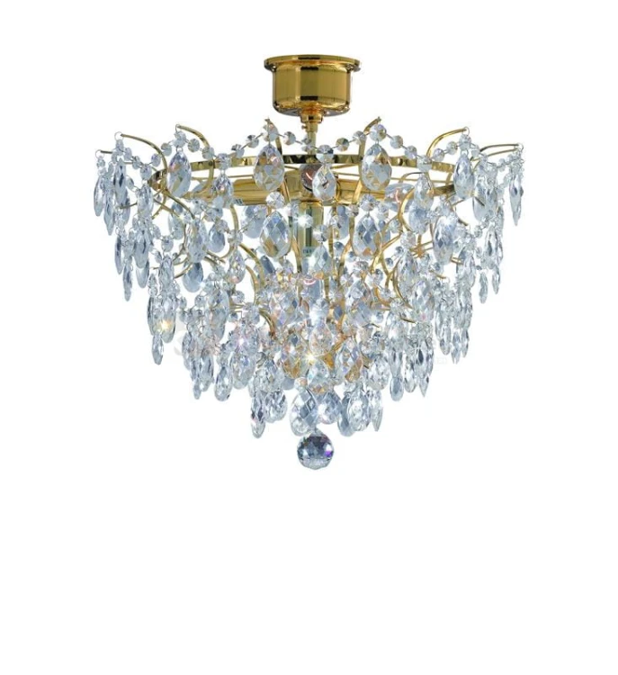 lampa sufitowa plafon rosendal złota złoty gold kryształowa okrągła pałacowa glamour crystal Markslojd 100510 perfektmarket.jpg