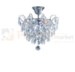 lampa sufitowa plafon rosendal 3l srebrna chromowana kryształowa chrom okrągła pałacowa glamour crystal Markslojd 100539 perfektmarket.jpg