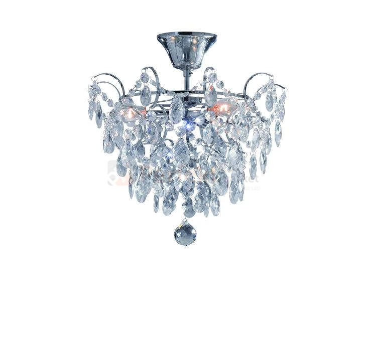 lampa sufitowa plafon rosendal 3l srebrna chromowana kryształowa chrom okrągła pałacowa glamour crystal Markslojd 100539 perfektmarket.jpg