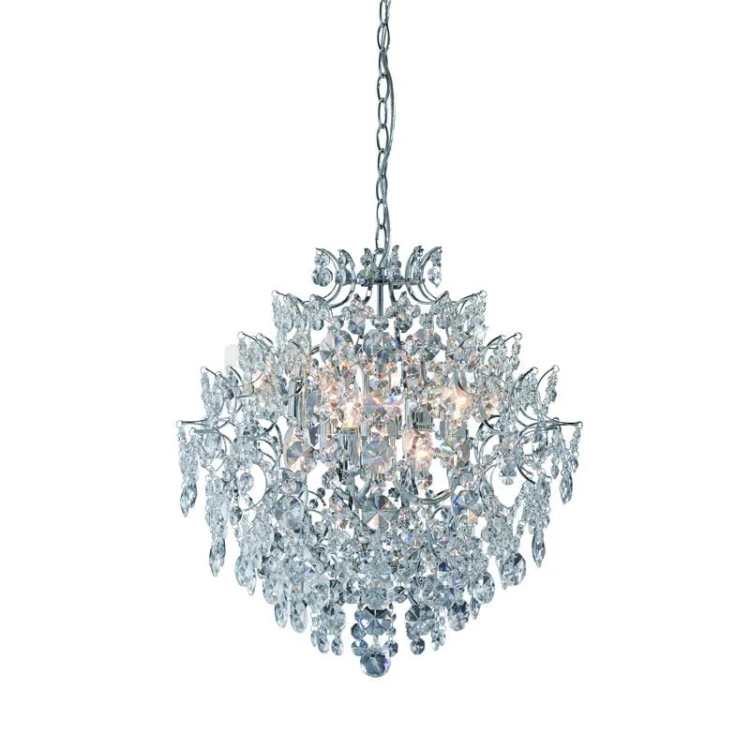 lampa wisząca rosendal 6l chrom srebrna kryształowa chromowana zwis  okrągła pałacowa kula glamour crystal Markslojd 100533 perfektmarket.jpg
