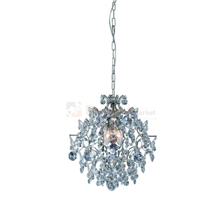 lampa wisząca rosendal 3l chrom srebrna kryształowa chromowana zwis  okrągła pałacowa kula glamour crystal Markslojd 100525 perfektmarket.jpg
