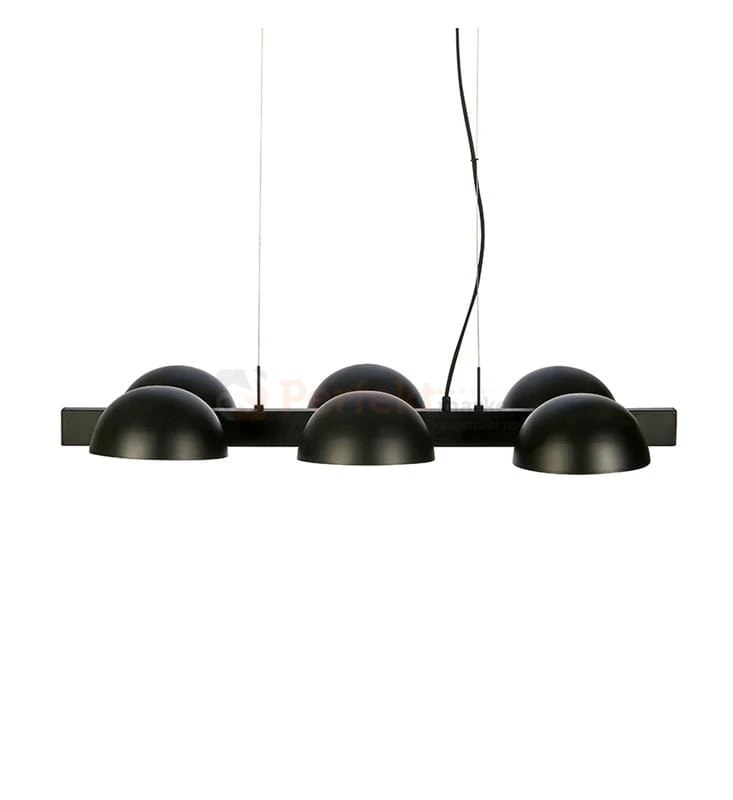 Lampa wisząca minimalistyczna Flamingo Markslojd 6L 107138 zwis edison listwa czarna