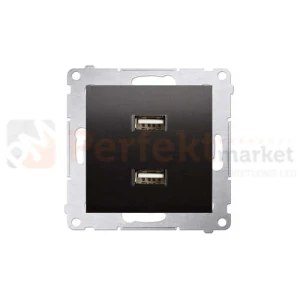 Ładowarka 2xUSB 2.1A 5V/DC podwójna Simon 54 DC2USB.01/48 antracyt metalizowany