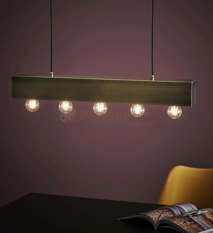 lampa wisząca couture czarny belka listwa złota zwis kule kulista Markslojd 107038 edison filament retro minimalizm beton perfektmarket.jpg