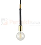 minimalistyczna lampa wiszaca saddle 1L złota czarny sznur złoty gold zwis edison markslojd sky 106610 perfektmarket.jpg