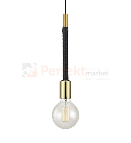 minimalistyczna lampa wiszaca saddle 1L złota czarny sznur złoty gold zwis edison markslojd sky 106610 perfektmarket.jpg