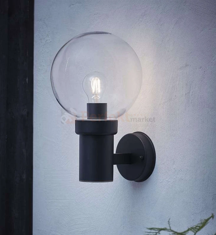 lampa ścienna elewacyjna zewnętrzna kinkiet_ogrodowy elewacyjny LED caris okrągła szara szary do_hotelu do_restauracji do_łazienki wodoodporna Markslojd 106922 kula szklana klasyczny perfektmarket.jpg