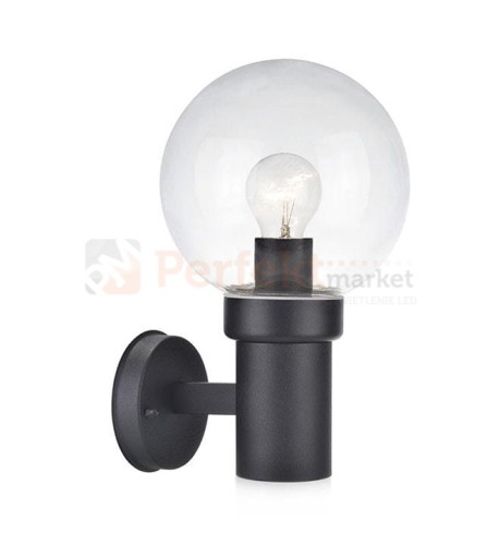 lampa ścienna elewacyjna zewnętrzna kinkiet_ogrodowy elewacyjny LED caris okrągła szara szary do_hotelu do_restauracji do_łazienki wodoodporna Markslojd 106922 kula szklana klasyczny perfektmarket.jpg