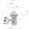 lampa ścienna elewacyjna zewnętrzna kinkiet_ogrodowy elewacyjny LED caris okrągła szara szary do_hotelu do_restauracji do_łazienki wodoodporna Markslojd 106922 kula szklana klasyczny perfektmarket.jpg