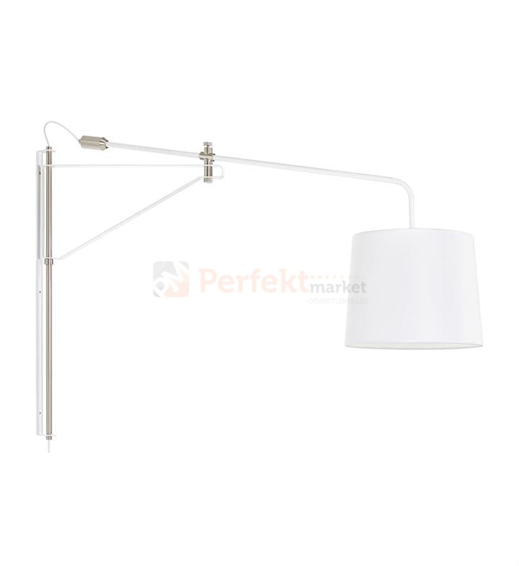 lampa ścienna kinkiet designerski skandynawski chrom srebrny biała biały abażur do sypialni do_restauracji okrągła pern 107594 Markslojd stalowa perfektmarket.jpg