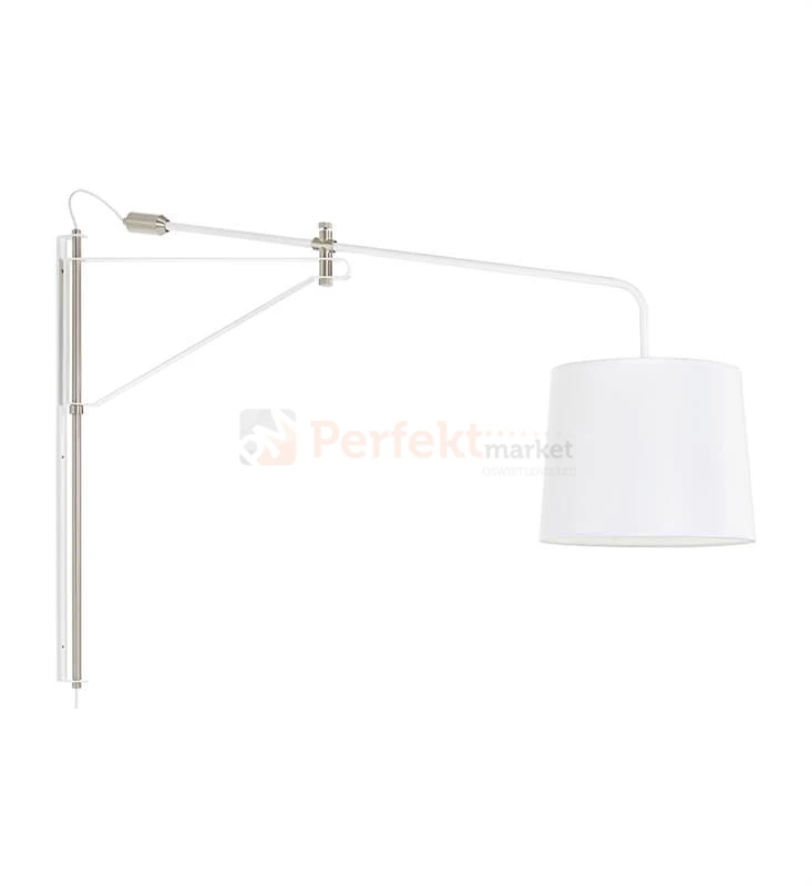 lampa ścienna kinkiet designerski skandynawski chrom srebrny biała biały abażur do sypialni do_restauracji okrągła pern 107594 Markslojd stalowa perfektmarket.jpg