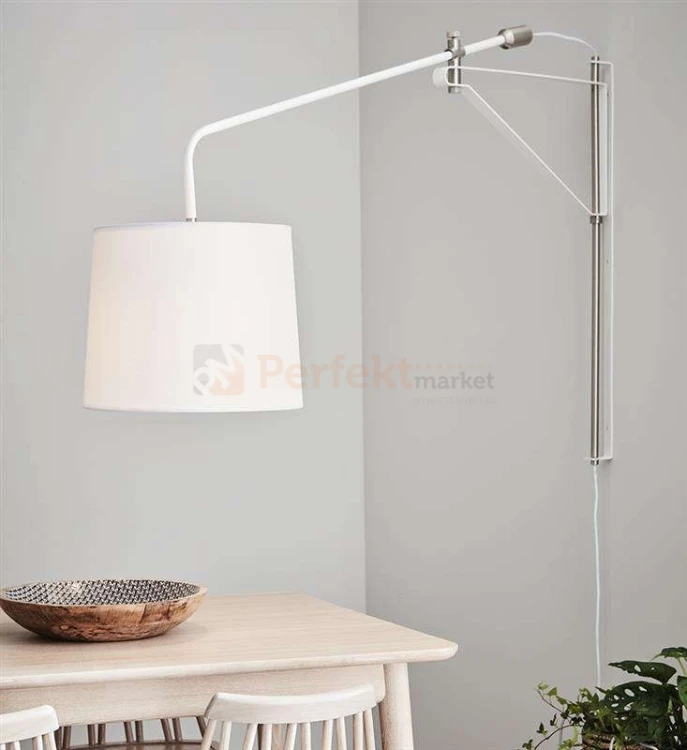 lampa ścienna kinkiet designerski skandynawski chrom srebrny biała biały abażur do sypialni do_restauracji okrągła pern 107594 Markslojd stalowa perfektmarket.jpg