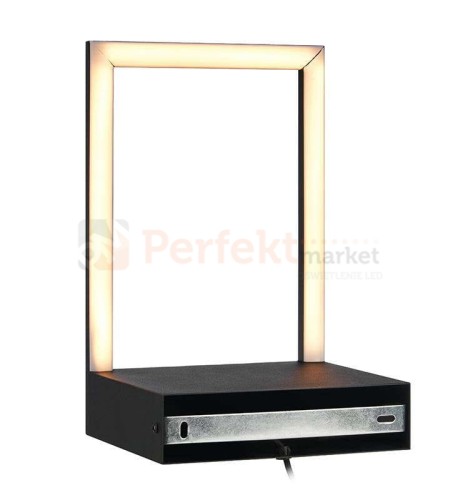 lampa ścienna elewacyjna zewnętrzna kinkiet elewacyjny LED pablo ramka rama czarna półka do_hotelu do_restauracji do_łazienki Markslojd 107177 perfektmarket.jpg