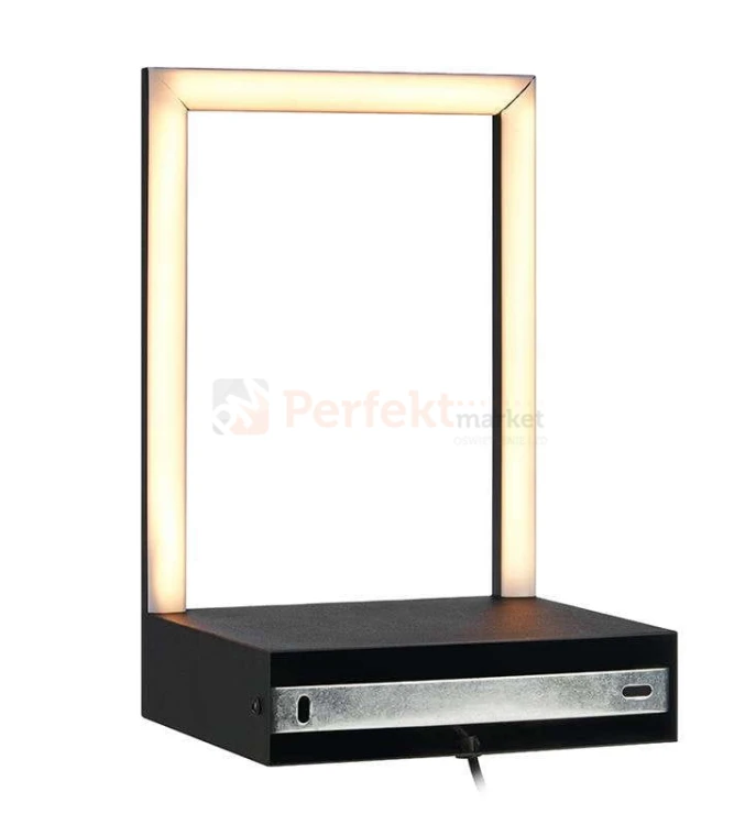 lampa ścienna elewacyjna zewnętrzna kinkiet elewacyjny LED pablo ramka rama czarna półka do_hotelu do_restauracji do_łazienki Markslojd 107177 perfektmarket.jpg