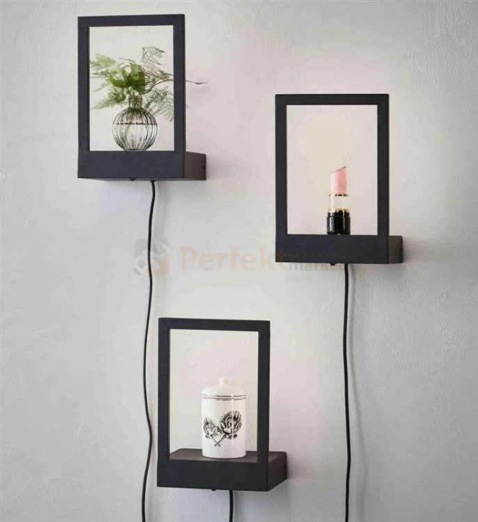 lampa ścienna elewacyjna zewnętrzna kinkiet elewacyjny LED pablo ramka rama czarna półka do_hotelu do_restauracji do_łazienki Markslojd 107177 perfektmarket.jpg