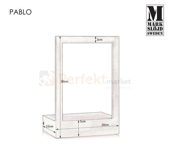 lampa ścienna elewacyjna zewnętrzna kinkiet elewacyjny LED pablo ramka rama czarna półka do_hotelu do_restauracji do_łazienki Markslojd 107177 perfektmarket.jpg
