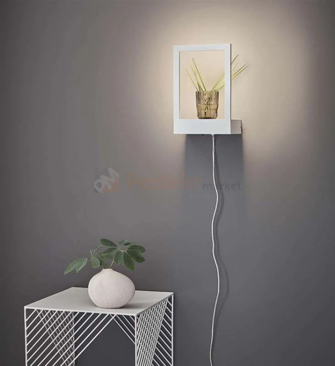 lampa ścienna elewacyjna zewnętrzna kinkiet biały elewacyjny LED pablo ramka rama biała półka do_hotelu do_restauracji do_łazienki Markslojd 107365 perfektmarket.jpg