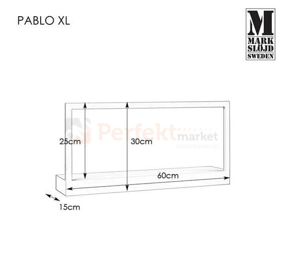 lampa ścienna elewacyjna zewnętrzna kinkiet elewacyjny LED pablo XL ramka rama biały półka do_hotelu do_restauracji do_łazienki Markslojd 107564 perfektmarket.jpg